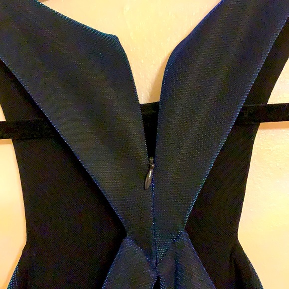 Silence+Noise Shiny Chromatic Blue Halter Dress XS - Picture 7 of 8